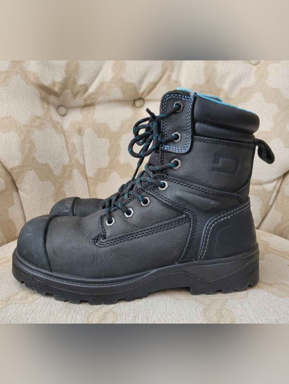 DAKOTA WORK BOOTS LEATHER UPPER OIL RESISTANT TOE CAP CSA OMEGA BLACK SIZE 9